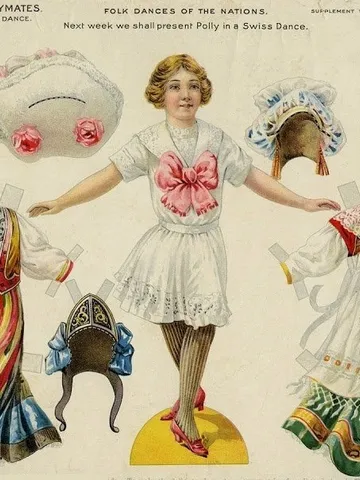 Paper Doll National Swedish Dance Digital Download PDF $1.50