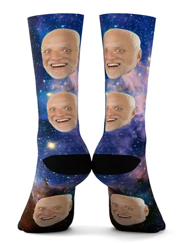 Custom Face Socks in Galaxy Style $19.87