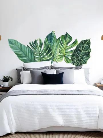 Palm leaves Wall Decal Headboard Greenery Botanical Tropical el84 $27.99