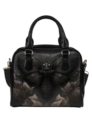 Black moth gothic Shoulder Bag $48.00