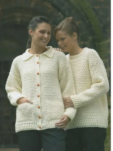 Sweater cardigan aran crochet pattern, sweater crochet, cardigan crochet aran crochet pattern pdf $6.68