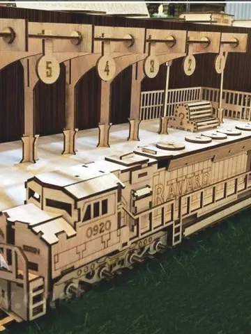 Digital Template Cnc Router Files Cnc Platform Train Files for Wood Laser Cut Pattern $7.50