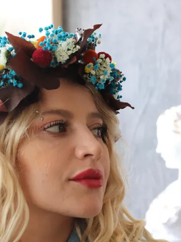 autumn leaf crown, brown natural crown, costume crown, Festival crown, wedding hair accessories, $54.00