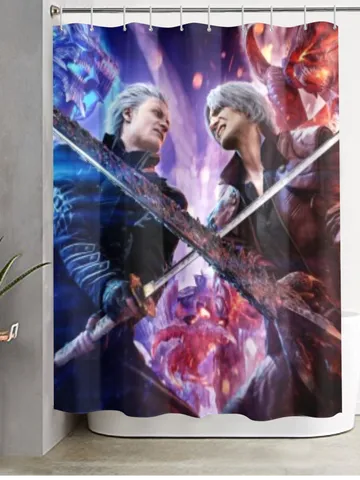 Dante vs Vergil Devil May Cry Shower Curtain $48.00