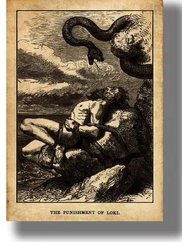 Punishment of Loki. The Northern myth of Asgard and Ragnarok. $21.00