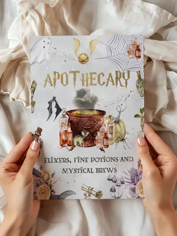 Apothecary sign; Wizard Baby Shower; Magic School Baby Shower template; Wizard Party templates; Instant Download; a1 $7.55