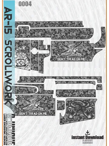 AR-15 Snake Scroll-pattern Work