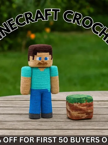 Steve minecraft crochet pattern $7.00