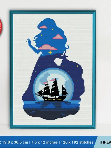 The little Mermaid Ariel Cross stitch pattern | Embroidery Pattern | Instant Download | Embroidery Designs $6.80