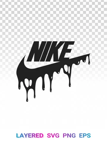 Dripping Nike Logo SVG PNG Streetwear Cricut