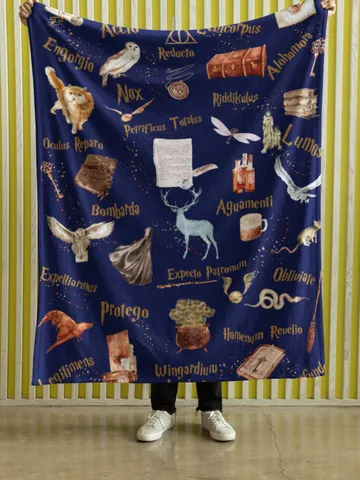 Wizarding World Baby Blanket; Magic School Baby Fleece Blanket Owl Key Magic World Custom Wizard Blanket Gift for Baby Minky Blanket WBB12 $61.69