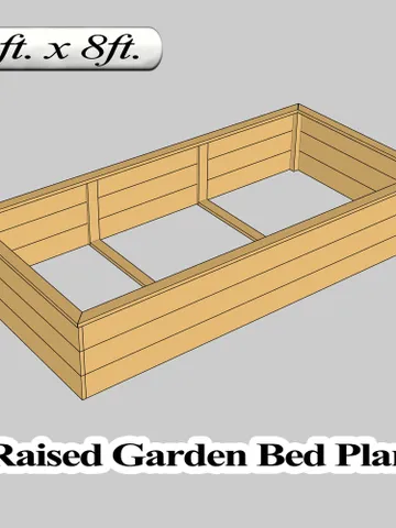 Raised Garden Bed Plans, 4 ft. x 8 ft., PDF, DIY $4.95