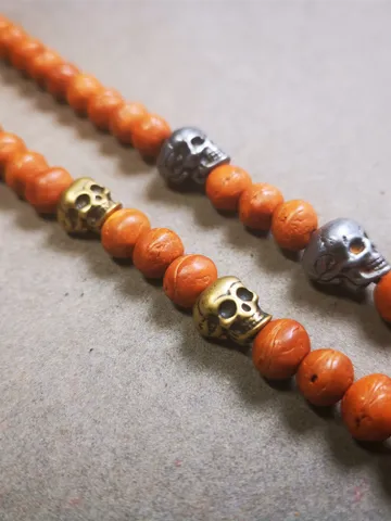Gandhanra Handmade Tibetan Mala Spacer Beads,Cold Iron Citipati Skull Beads, Marker Beads for Prayer Bead Necklace Accessories,0.47" - 0.55" $12.99