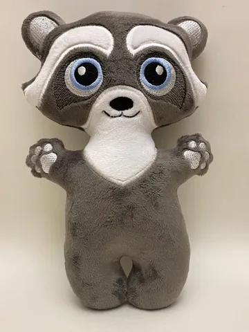 ITH Cute Raccoon toy soft stuffed in the Hoop Digital Design for Machine Embroidery $7.00