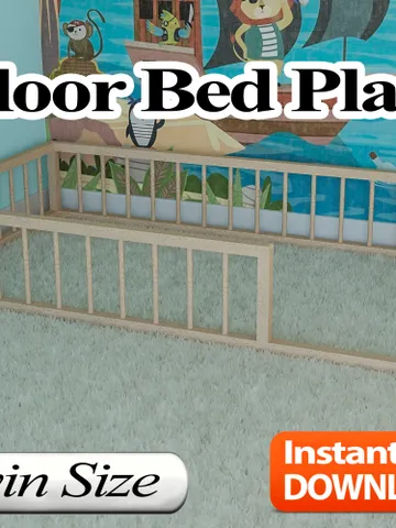 Montessori Floor Bed Plan, Twin Size, PDF, DIY $14.95