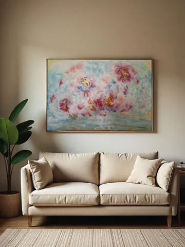 Abstract Flowers Modern Khokhloma $260.00