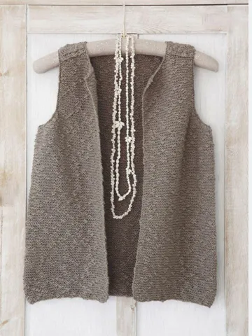 Waistcoat vest knitting pattern, easy waistcoat vest pattern, women ladies sleeveless cardigan instant download $6.68
