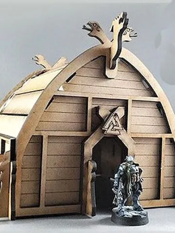 Digital Template Cnc Router Files Cnc Viking House Files for Wood Laser Cut Pattern $6.50