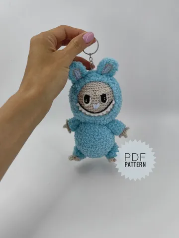 Labubu bunny amigurumi crochet pattern $4.53