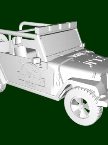 Beauty 1 3d Model Car STL 3D Printing Jurassic Park Jeep $9.50