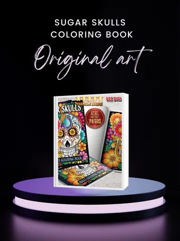 Sugar Skulls Adult Coloring Book $0.00