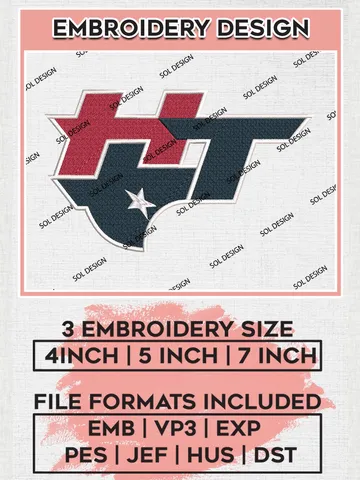 NFL Houston Texans Mahcine Embroidery Designs, NFL Texans, NFL Embroidery Designs, NFL Houston Texans Machine Embroidery Design, Digital Download $6.99