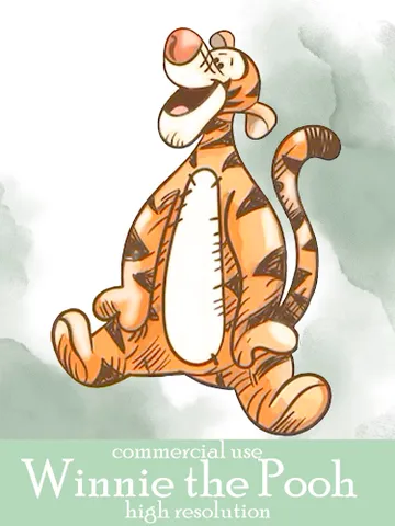 Winnie the Pooh clip art png watercolor; COMMERCIAL USE; Pooh Baby shower; Winnie Pooh Birthday scrapbooking stickers
