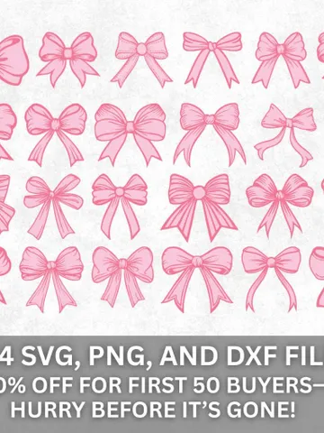 Boho Ribbon Svg Bundle, Coquette Bow Svg, Ribbon Svg, Bow Svg Png, Hair Bow Svg, Bow Tie Svg, Hand Draw Bow Clipart, Bow Png Cut File Cricut $2.99