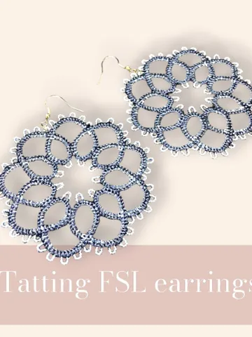 Free Standing Lace Earrings Tatting machine embroidery design FSL pattern digital embroidery design jewerly embroidery motif $5.77