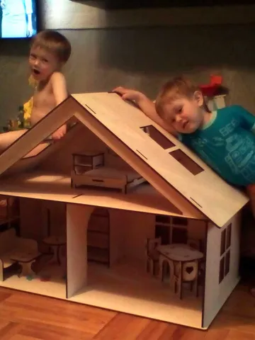 Digital Template Cnc Router Files Cnc Dollhouse Files for Wood Laser Cut Pattern $7.50
