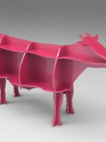 Digital Template Cnc Router Files Cnc Shelf - Cow Files for Wood Laser Cut Pattern $6.50