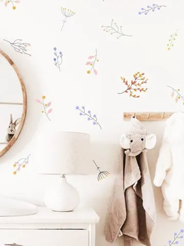 Flowers Decal - Wild Flowers Wall Decal, Twigs Wall Decals, Sweet Flowers and Twigs Decal, Nursery Decor , Girl room Decor Gift For Her h22 $38.99