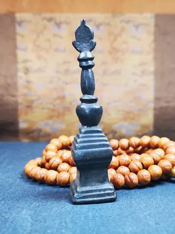 Gandhanra Vintage Tibetan Buddhist Tower Amulet,Stupa,Pagoda Pendant,Made of Thokcha,3.35 inches $89.99