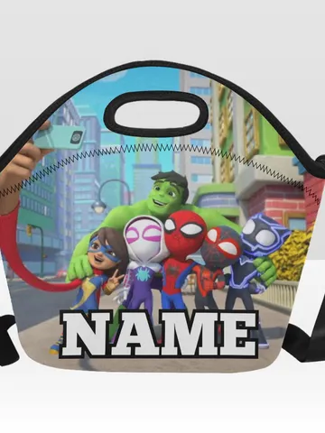Custom NAME Spidey and amazing friends Neoprene Lunch Bag, Lunch Box $36.00