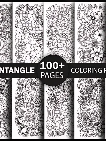 100+ Zentangle Coloring Pages Bundle - KDP $0.00