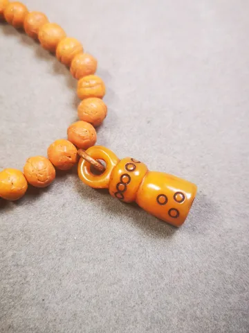 Gandhanra Tibetan Bone Carved Stamp Amulet,Swastika Symbol 卐, Pendant for Mala,Prayer Beads Accessories $39.99