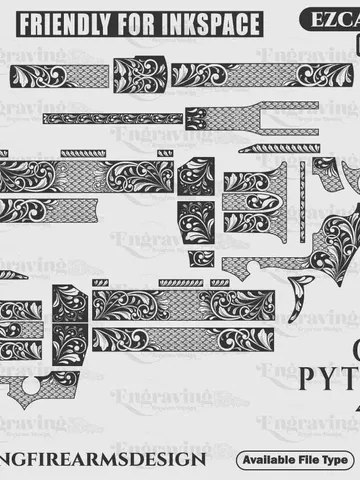 Colt Python 357 4.25Inch Design svg,lasercut,laserengraving,fiberlaser,engravingfiles,laserpattern,engravingdesign,engravingpattern,metalart $69.99