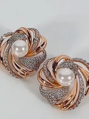 Earrings with pearls silver 925 $129.00