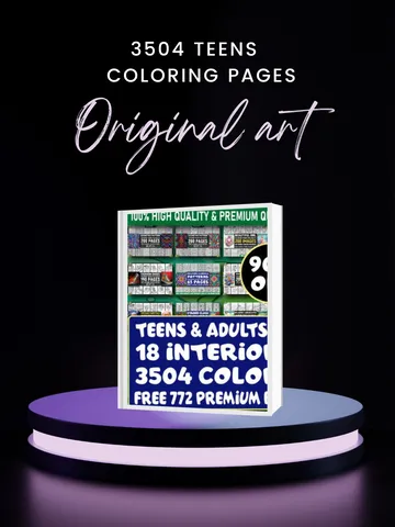 3504+ Coloring Book Pages Bundles For Teens & Adults $0.00