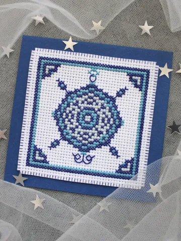 Cross stitch pattern Snowflake, easy chart PDF, holiday card idea $2.50