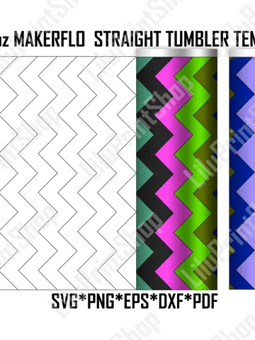 Chevron tumbler template SVG for 30oz straight Makerflo Vertical Chevron Tumbler svg Tangram Pattern tumbler Template 30 oz cut file $2.71