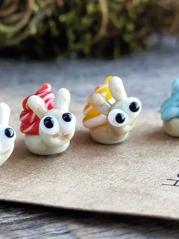 MINIATURE ANIMALS Snail figurine aquarium decoration Glass figurines $20.50