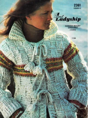 Cardigan jacket crochet pattern pdf, women ladies textured cardigan, chunky bulky cardigan instant download $6.68