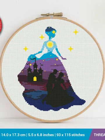 Cinderella Cross stitch pattern | Embroidery Pattern | Instant Download | Embroidery Designs $6.80