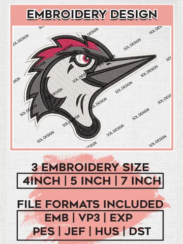 MiLB Fayetteville Woodpeckers Embroidery Design Files, MiLB Fayetteville Woodpeckers Logo, Minor League Baseball Logo Embroidery Designs, MiLB embroidery designs, Machine embroidery designs, Digital Download $6.99