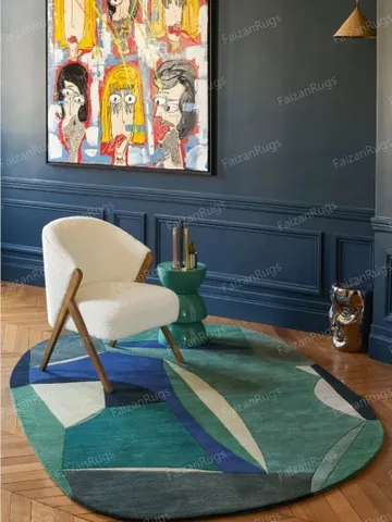 8x10 Irregular Multi Color Hand Tufted Rug 100% Wool For Living Room, Bed Room, Kids Room In Any Size 10x14,10x12,9x12,8x10 $677.06