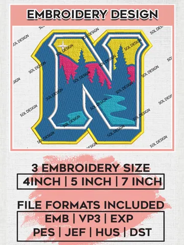 MiLB Northwest Arkansas Naturals Embroidery Design Files, MiLB Northwest Arkansas Naturals Logo, Minor League Baseball Logo Embroidery Designs, MiLB embroidery designs, Machine embroidery designs, Digital Download $6.99