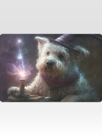 Wizard Dog Doing Magic Doormat, Welcome Mat $48.00