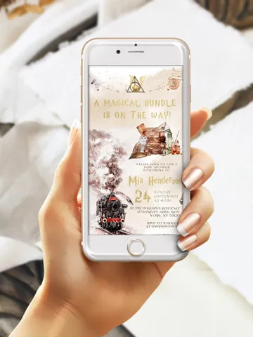 DIY Wizarding World Baby Shower iNVITATION; Magic School Baby Shower Template; School of Wizard Baby Shower invitation template; wP66 $11.62