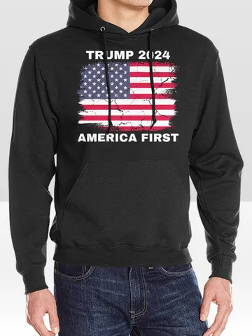 Trump 2024 America First Hoodie $60.00